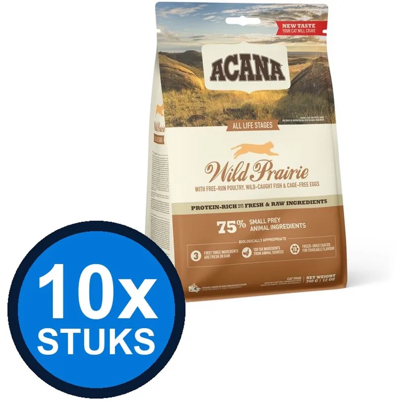 10x Acana - Highest Protein Cat wild prairie chicken, turkey & lake fish 340gr - Kattenvoer - 340 g by Acana – product photo