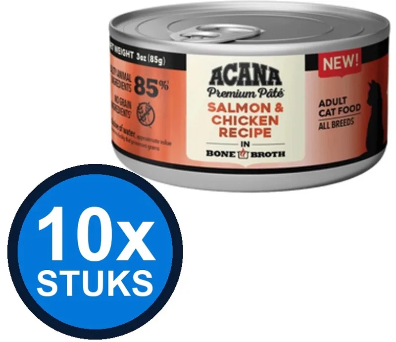 10x Acana - Premium Pate Cat Salmon & chicken - Kattenvoer Natvoer - 85 g by Acana – product photo