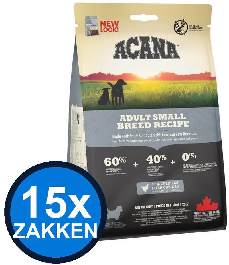 15x Acana - Dog Adult Small Breed - Hondenvoer Droogvoer - 340 g de Acana – photo produit