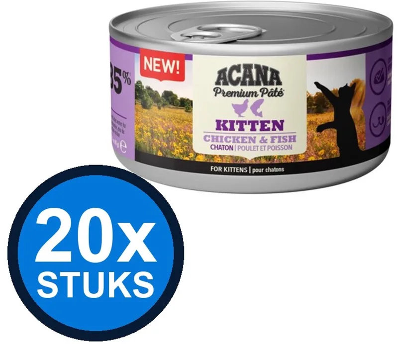 20x Acana - Premium Pate Kitten Chicken & fish - Kattenvoer Natvoer - 85 g by Acana – product photo