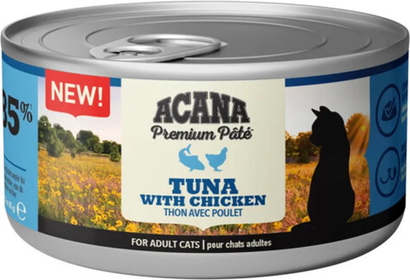 24x Acana Premium Kattenvoer Pâté Tuna & Chicken 85 gr de Acana – photo produit