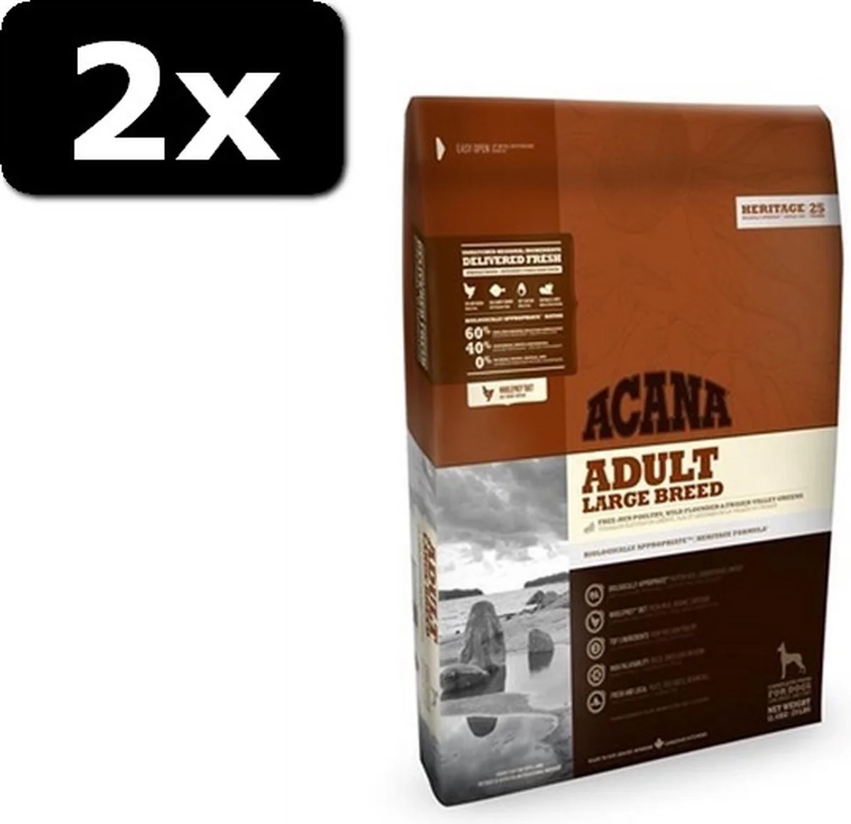 2x ACANA ADULT LARGE BREED 11,4KG de Acana – photo produit