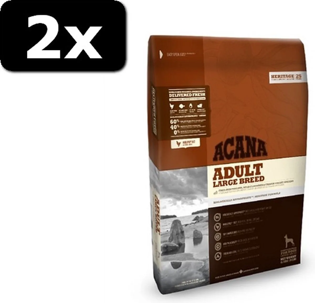 2x ACANA ADULT LARGE BREED 17KG de Acana – photo produit