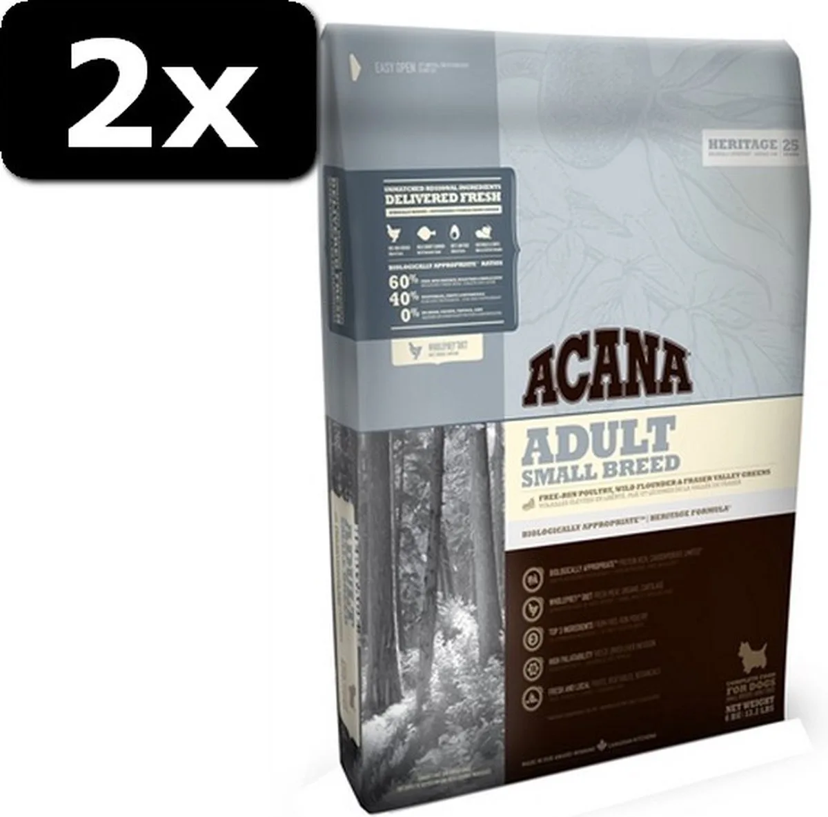 2x ACANA ADULT SMALL BREED 340GR van Acana – productfoto