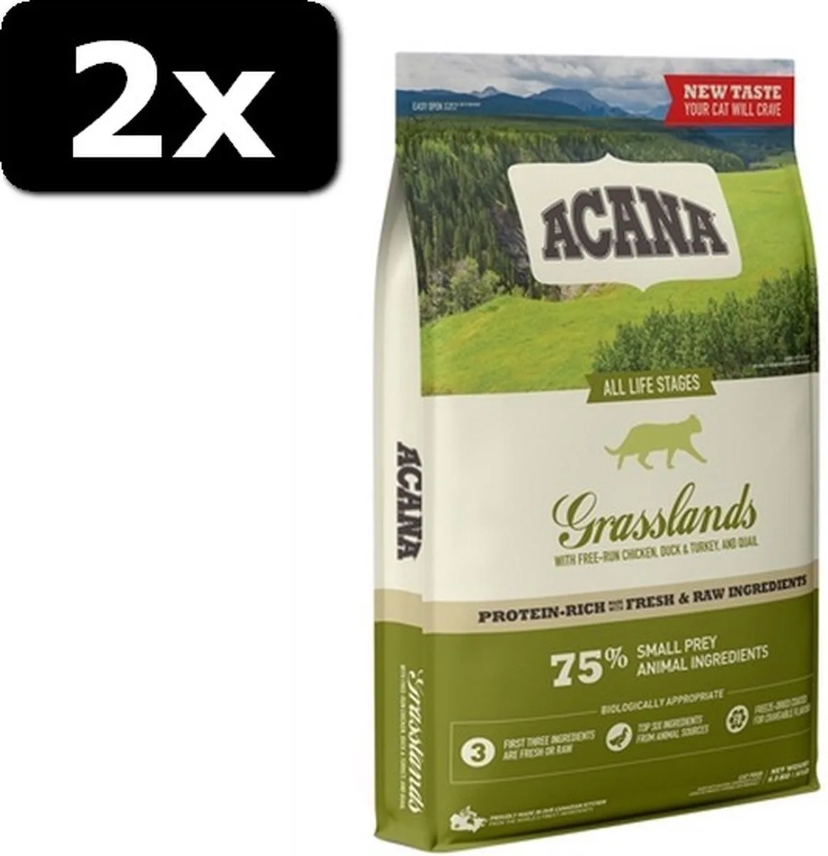 2x ACANA CAT GRASSLANDS 4,5KG de Acana – photo produit