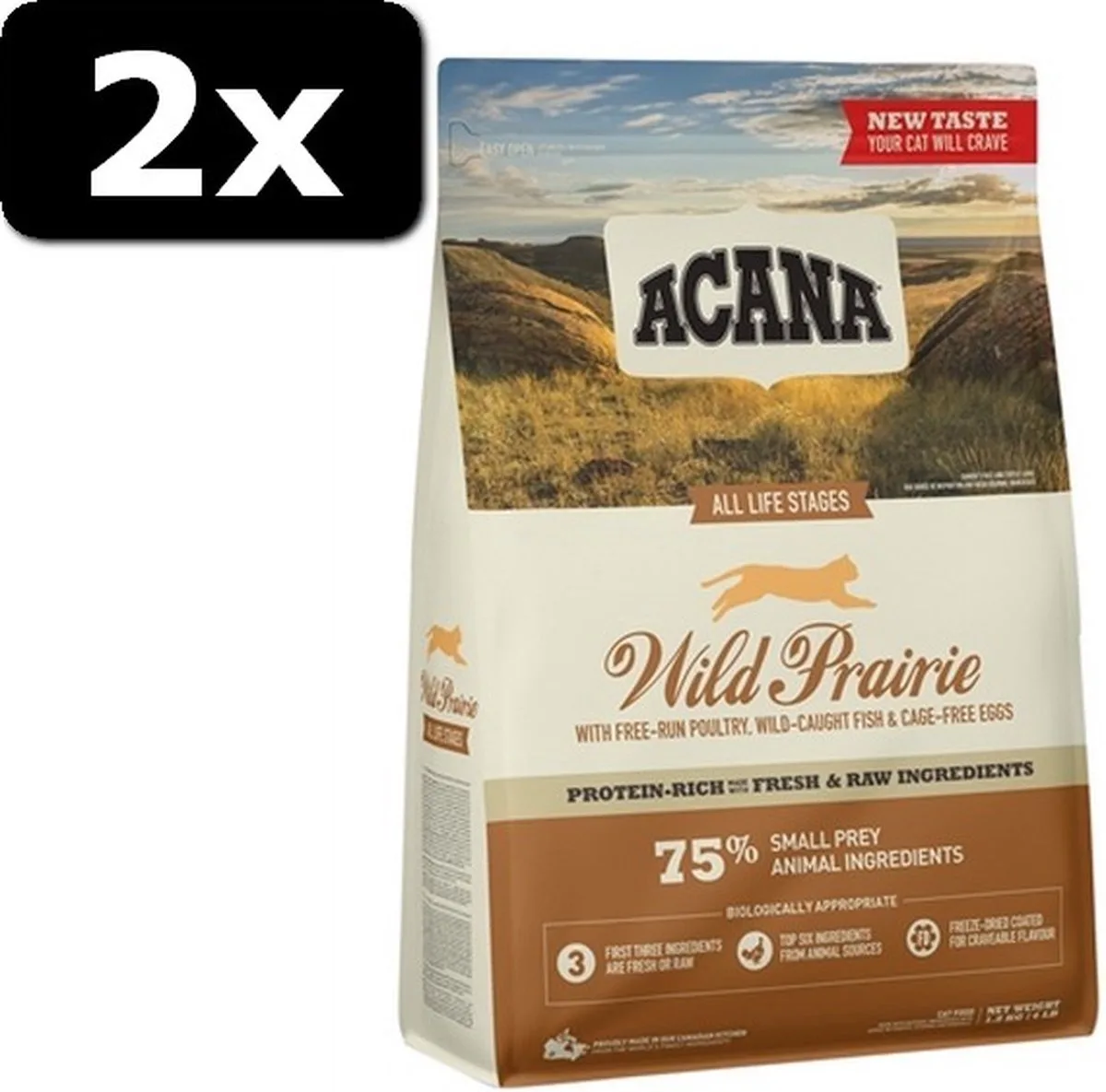 2x ACANA CAT WILD PRAIRIE 1,8KG van Acana – productfoto
