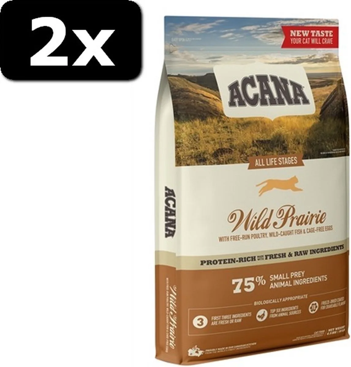 2x ACANA CAT WILD PRAIRIE 4,5KG de Acana – photo produit