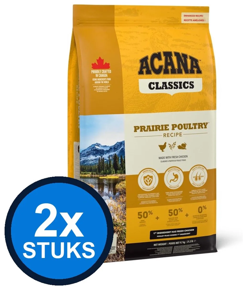 2x Acana - Classics (Old) prairie poultry 9,7kg de Acana – photo produit