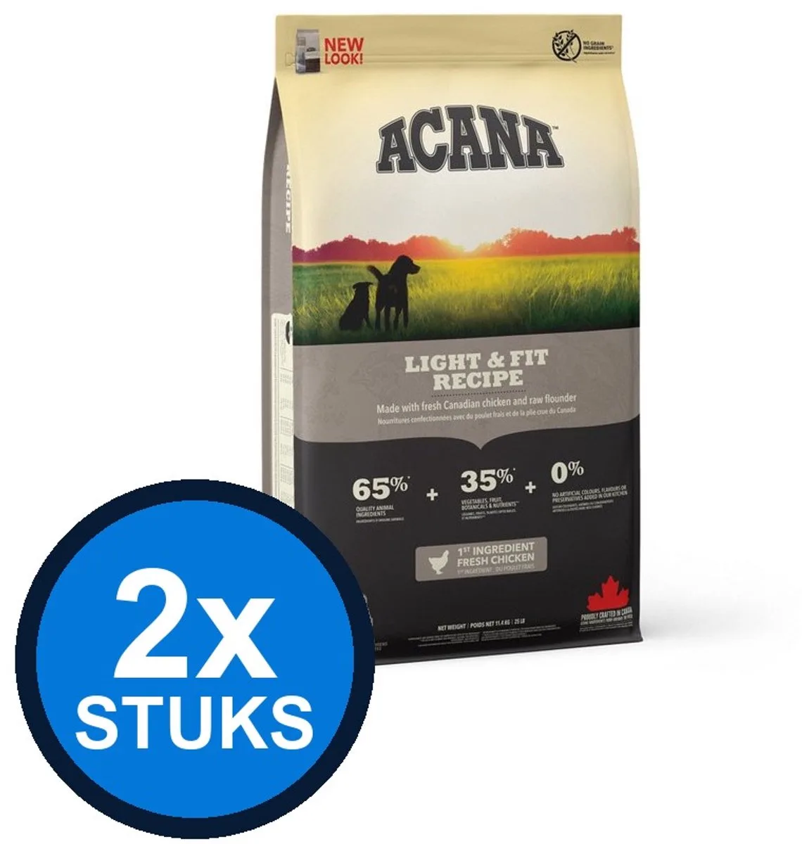 2x Acana - Dog light & fit 11,4kg von Acana – Produktfoto