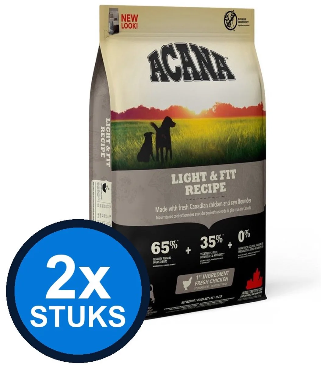 2x Acana - Dog light & fit 6kg fra Acana – produktbillede