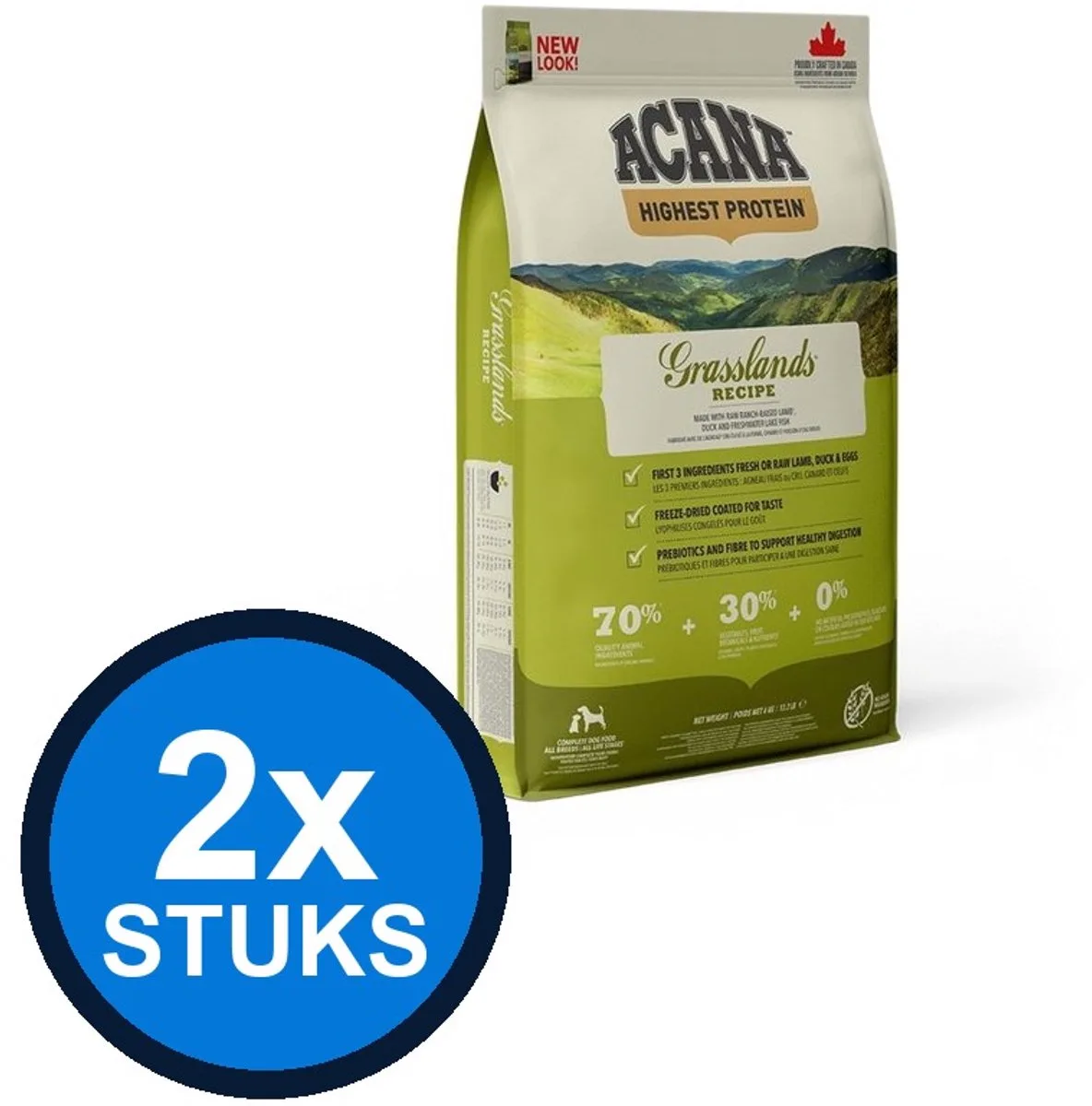 2x Acana - Highest Protein Dog grasslands 6kg de Acana – photo produit