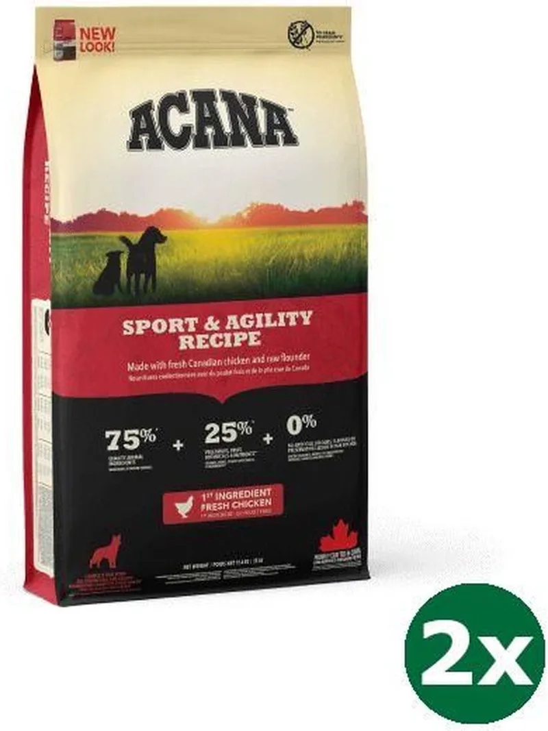 2x11,4 kg Acana dog sport & agility hondenvoer von Acana – Produktfoto