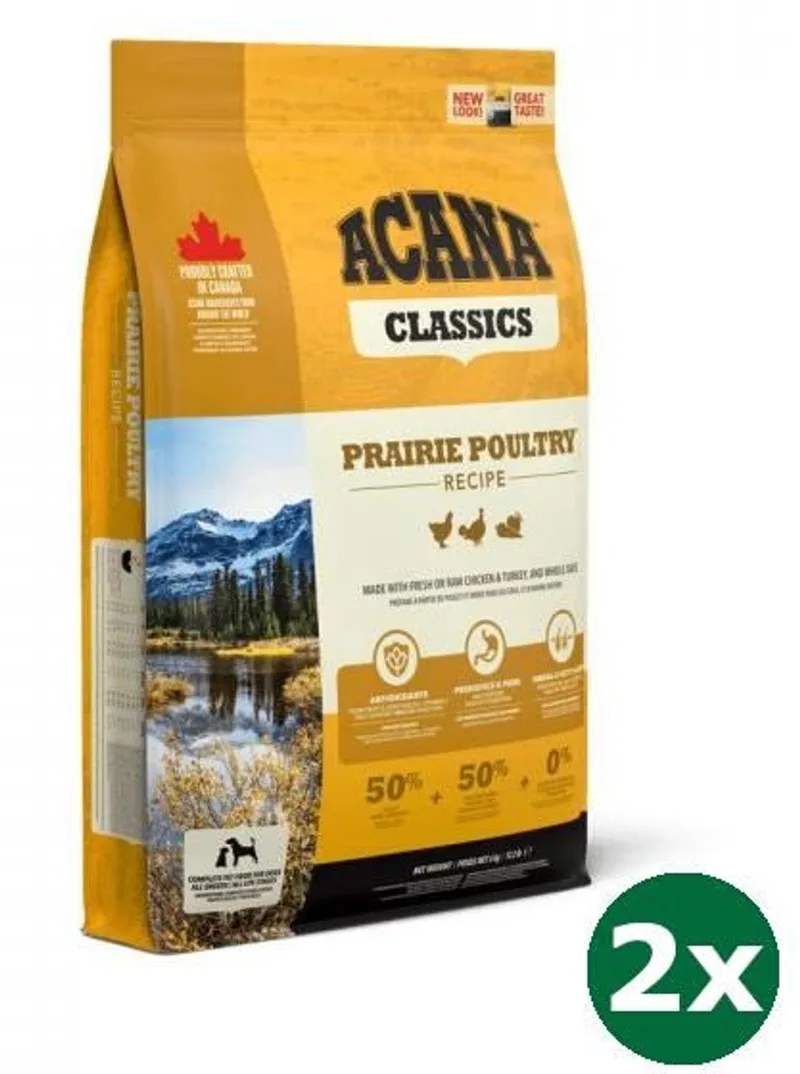 2x14,5 kg Acana classics prairie poultry hondenvoer von Acana – Produktfoto