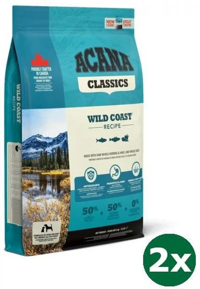 2x14,5 kg Acana classics wild coast hondenvoer de Acana – photo produit