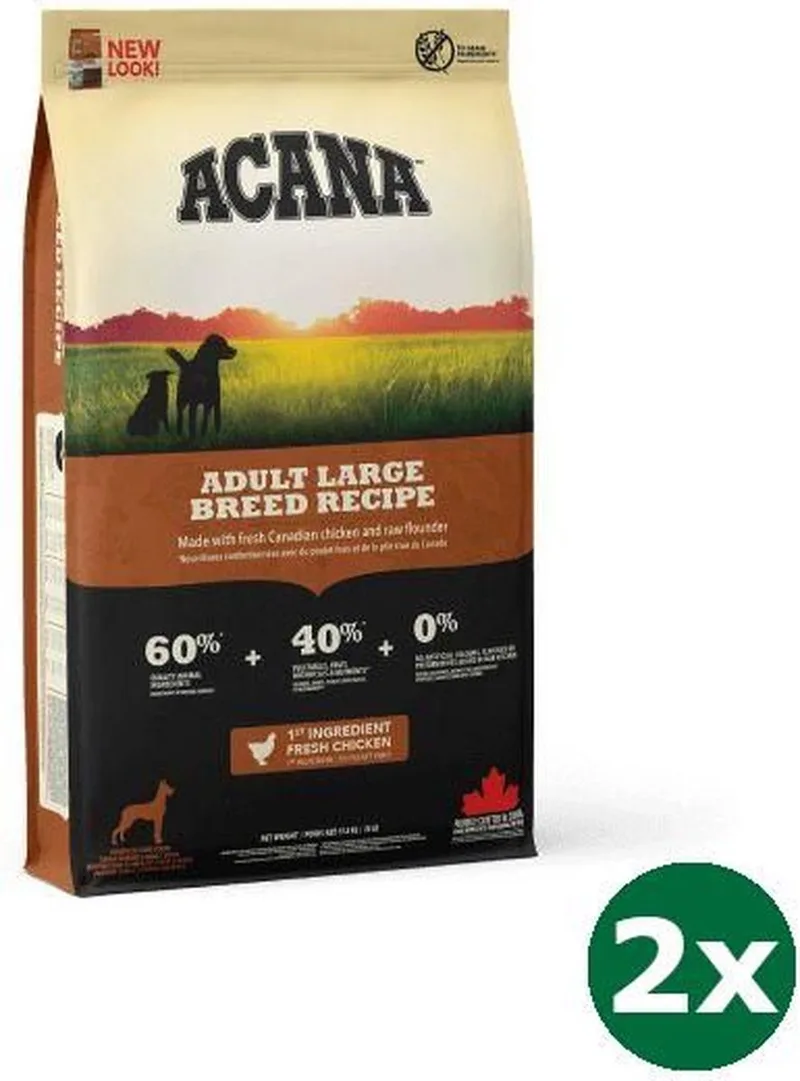 2x17 kg Acana dog adult large breed hondenvoer by Acana – product photo