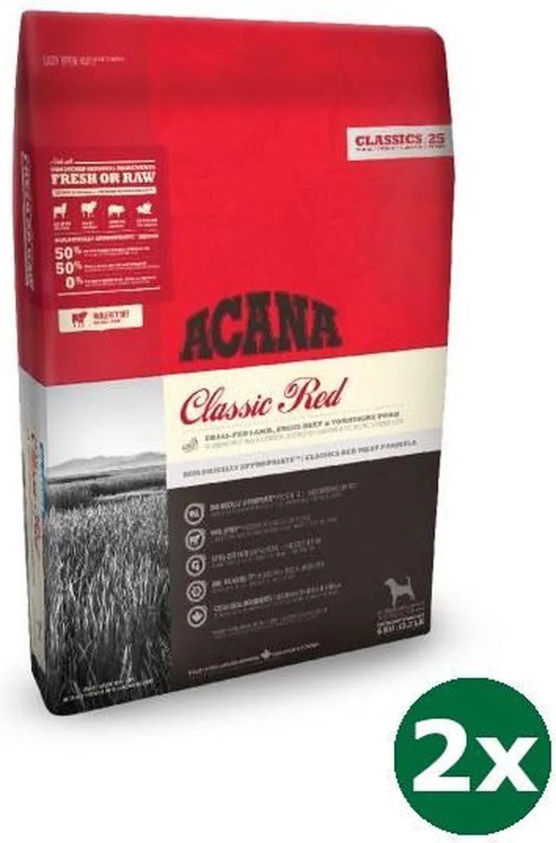 2x6 kg Acana classics classic red hondenvoer von Acana – Produktfoto