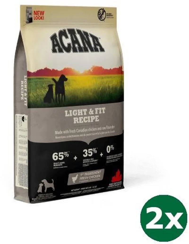 2x6 kg Acana dog light & fit hondenvoer by Acana – product photo