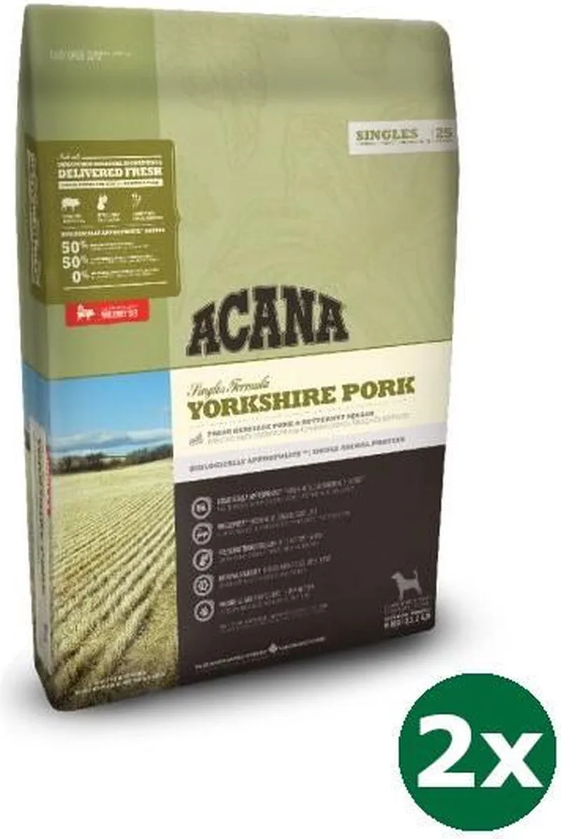 2x6 kg Acana singles yorkshire pork hondenvoer von Acana – Produktfoto