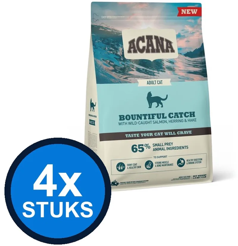 4x Acana - Cat bountiful catch salmon & herring 1,8kg - Kattenvoer - 1.8 kg by Acana – product photo