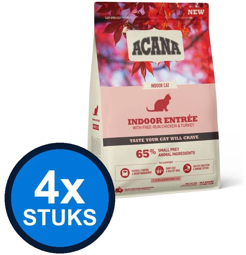 4x Acana - Cat indoor entrée chicken & herring 1,8kg - Kattenvoer - 1.8 kg by Acana – product photo