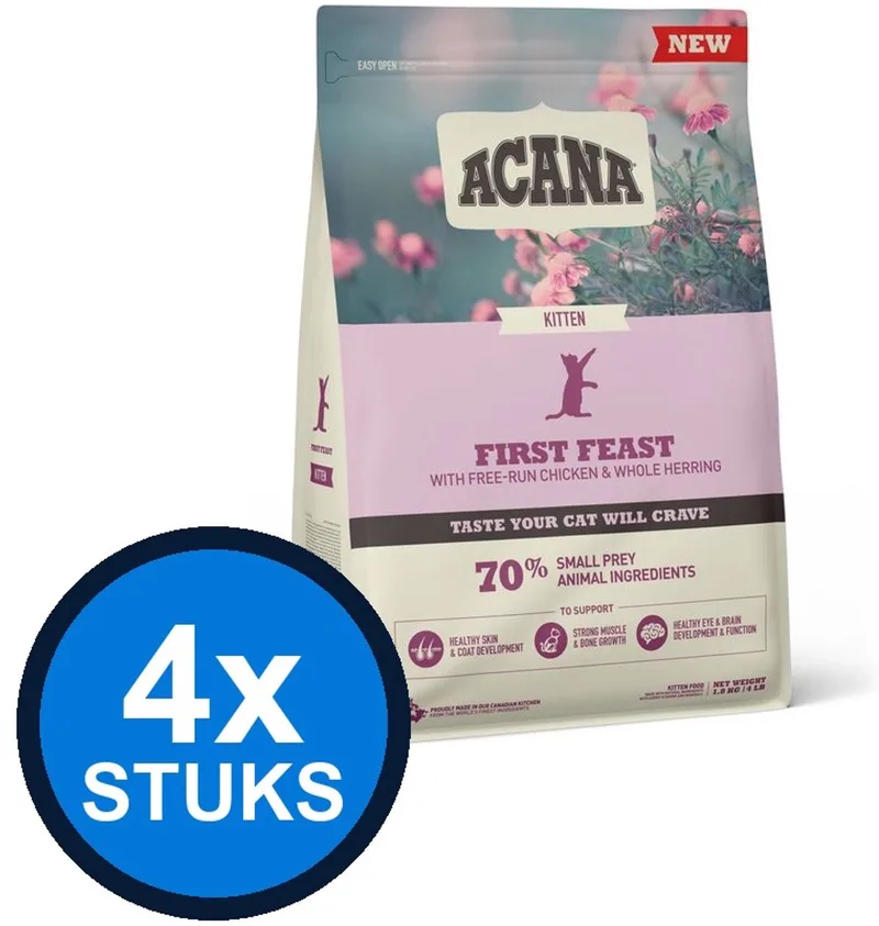 4x Acana - Cat kitten first feast chicken & herring 1,8kg - Kattenvoer - 1.8 kg by Acana – product photo
