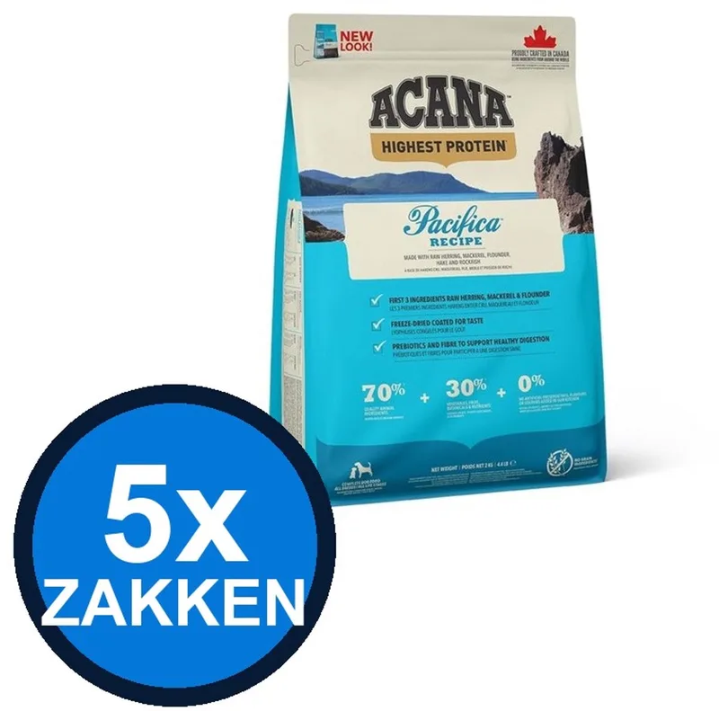 5x Acana - Highest Protein Dog Pacifica - Hondenvoer Droogvoer - 2 kg von Acana – Produktfoto