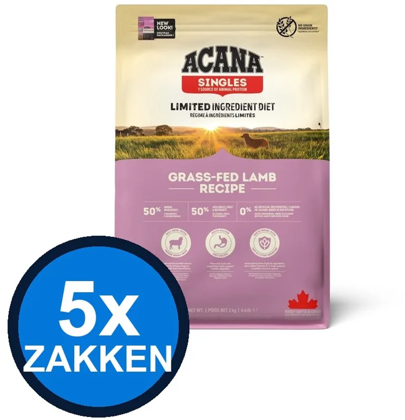 5x Acana - Singles Grass-fed Lamb - Hondenvoer Droogvoer - 2 kg by Acana – product photo