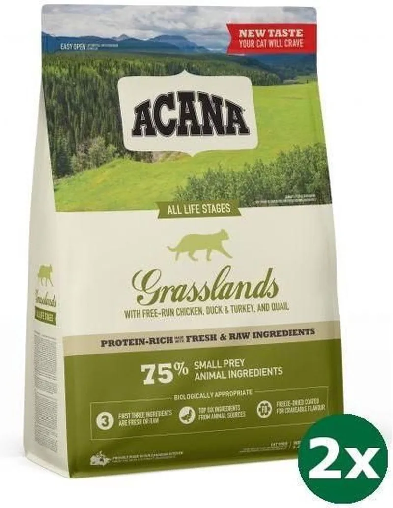 cat grasslands kattenvoer 2x 1,8 kg von Acana – Produktfoto