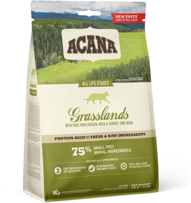 Cat Grasslands Lam&Eend&Witvis - Kattenvoer - 340 g de Acana – photo produit