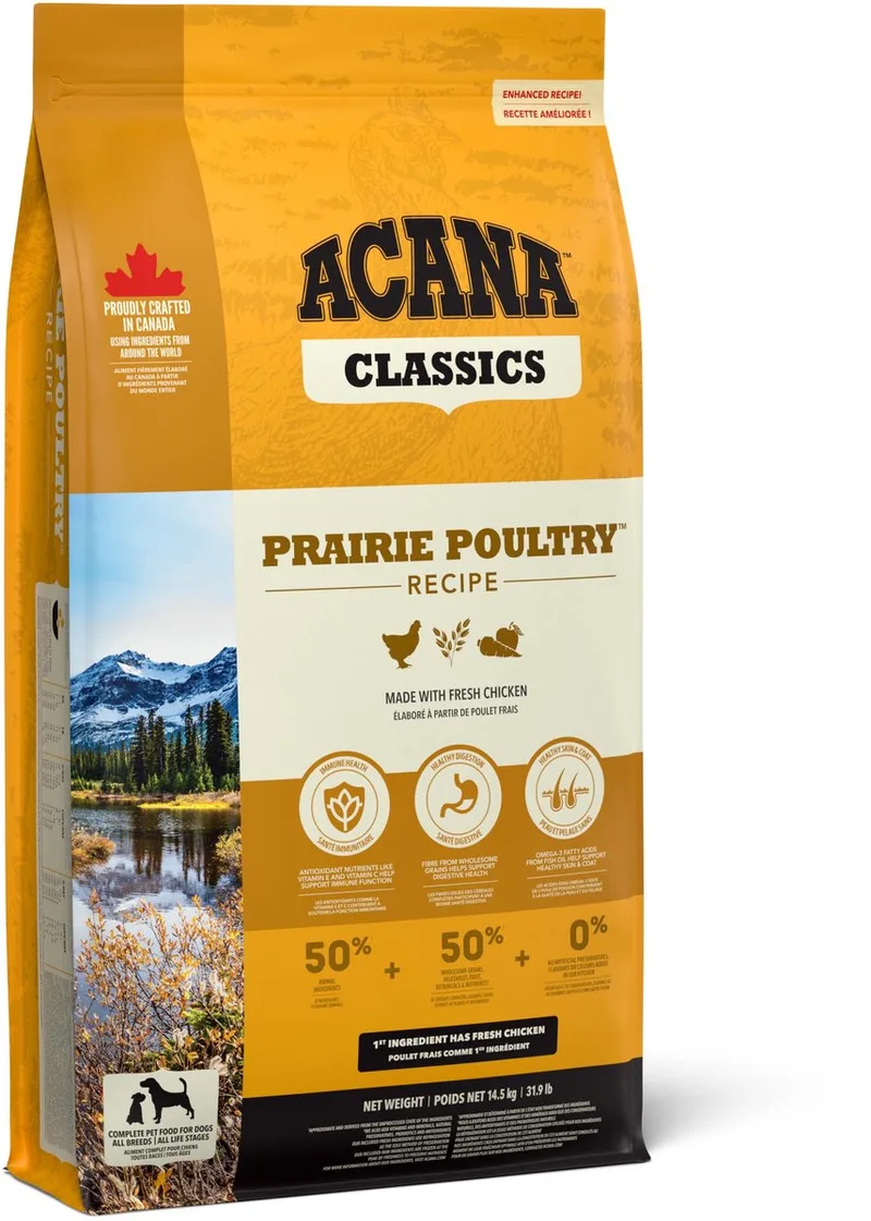 Classics Prairie Poultry - Hondenvoer Brokken - 14.5 kg de Acana – photo produit