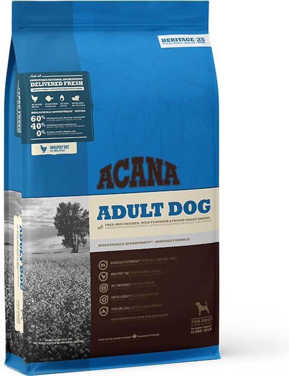 HERITAGE Adult Dog 11.4 kg. | 11.4 kilogram van Acana – productfoto