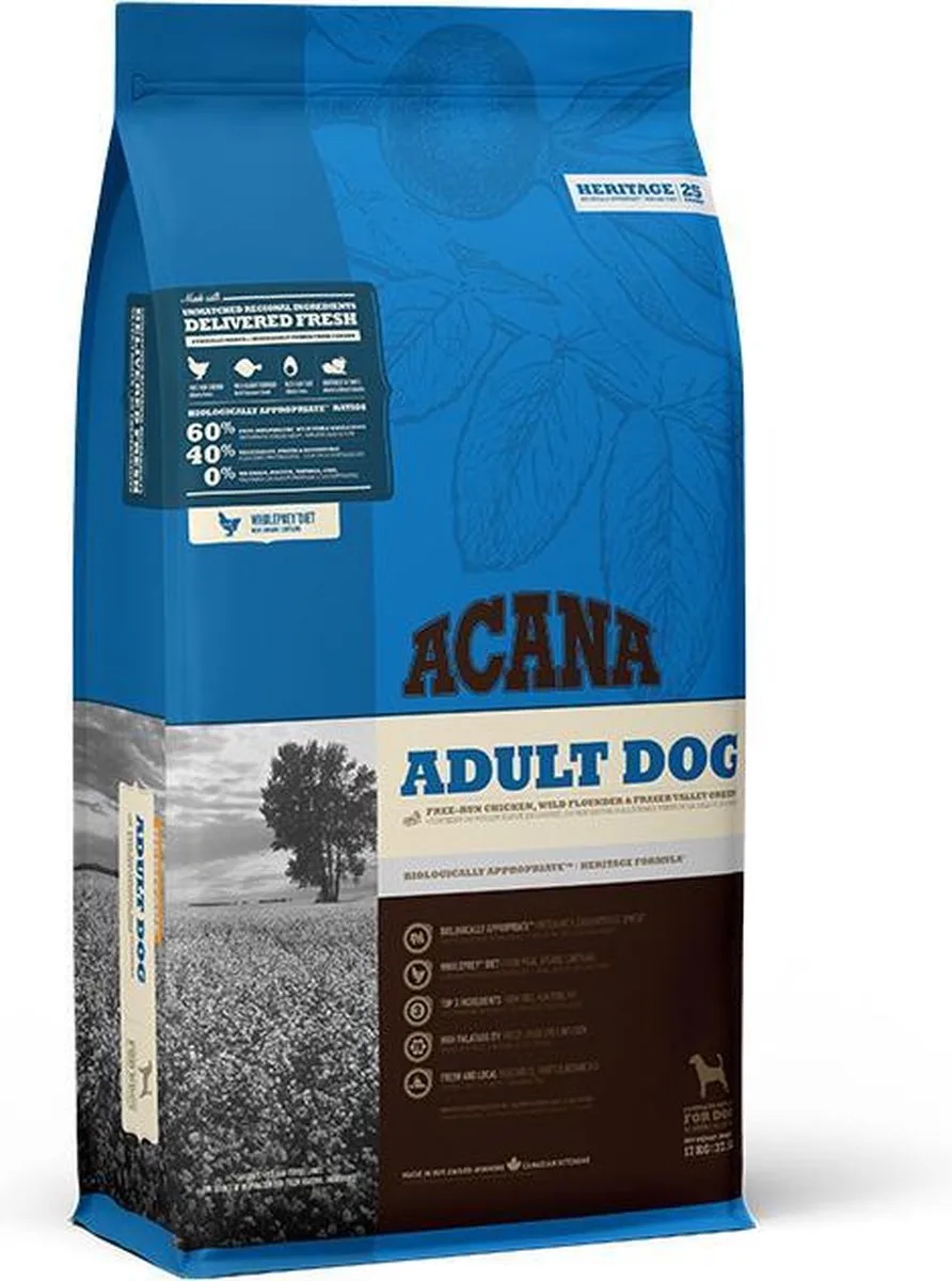 HERITAGE Adult Dog 17 kg. | 17 kilogram van Acana – productfoto