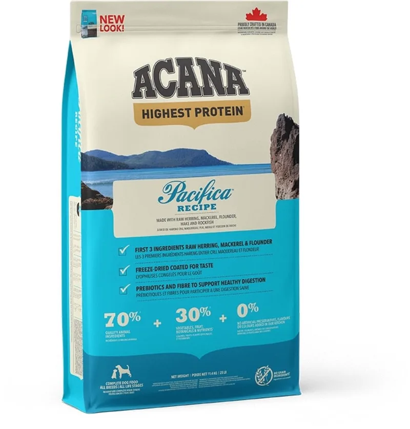 Hondenvoer ACANA - Highest Protein Pacifica - Granenvrij, 11.4kg, Eiwitrijk von Acana – Produktfoto 1 von 2
