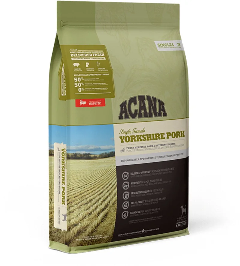 Hondenvoer Acana Singles - Yorkshire Varkensvlees, Granenvrij - 6kg, Gevoelige Spijsvertering von Acana – Produktfoto