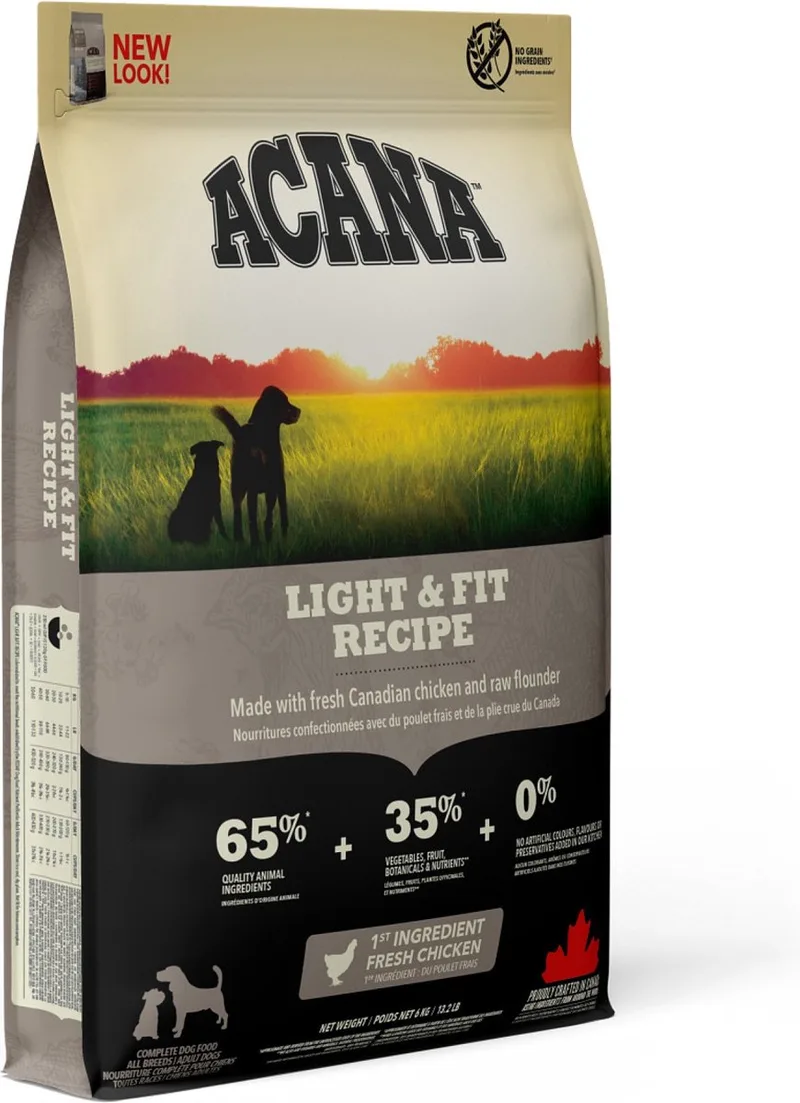 Light & Fit - Hondenvoer - Licht & Slank - Graanvrij - Hoog Eiwit de Acana – photo produit