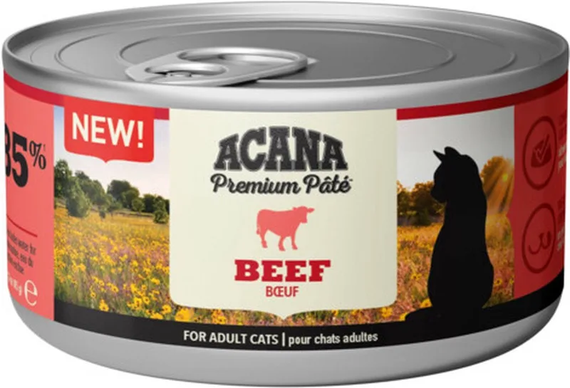 Premium Kattenvoer Pâté Beef - 24 x 85 gr - Voordeelverpakking de Acana – photo produit