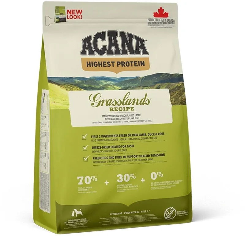 Regionals Grasslands Dog Lam&Eend&Witvis - Hondenvoer - 2 kg de Acana – photo produit