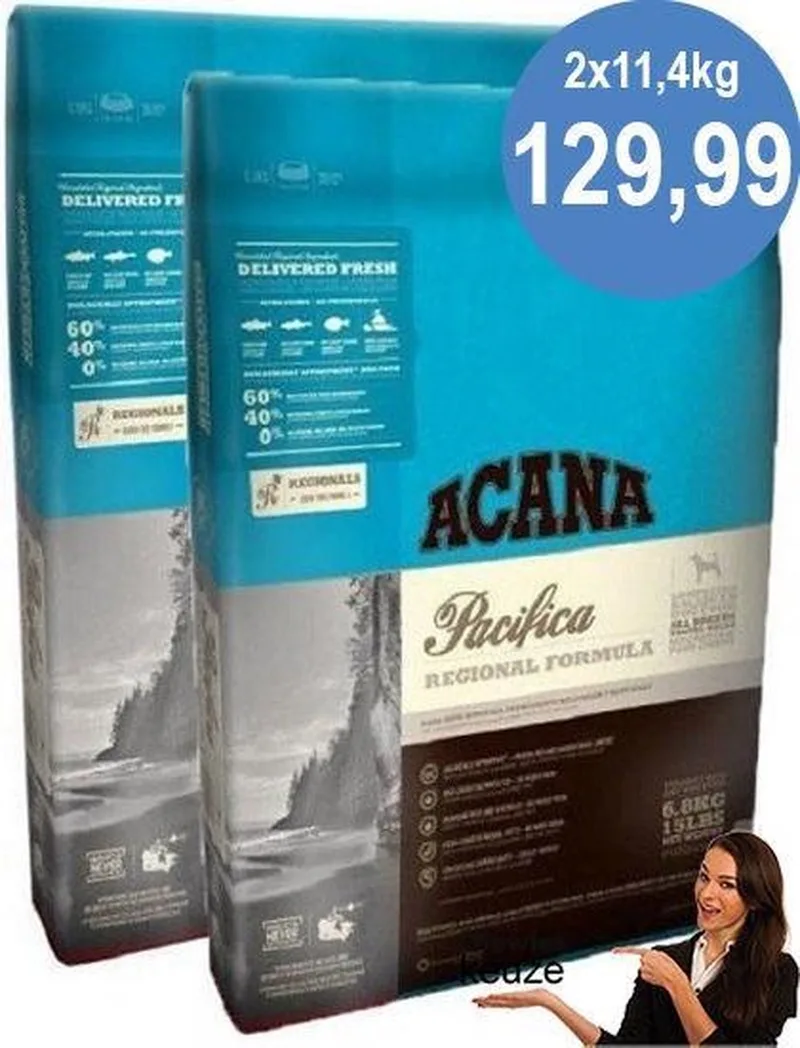 Regionals Pacifica hondenvoer 2 x 11,4 kg von Acana – Produktfoto