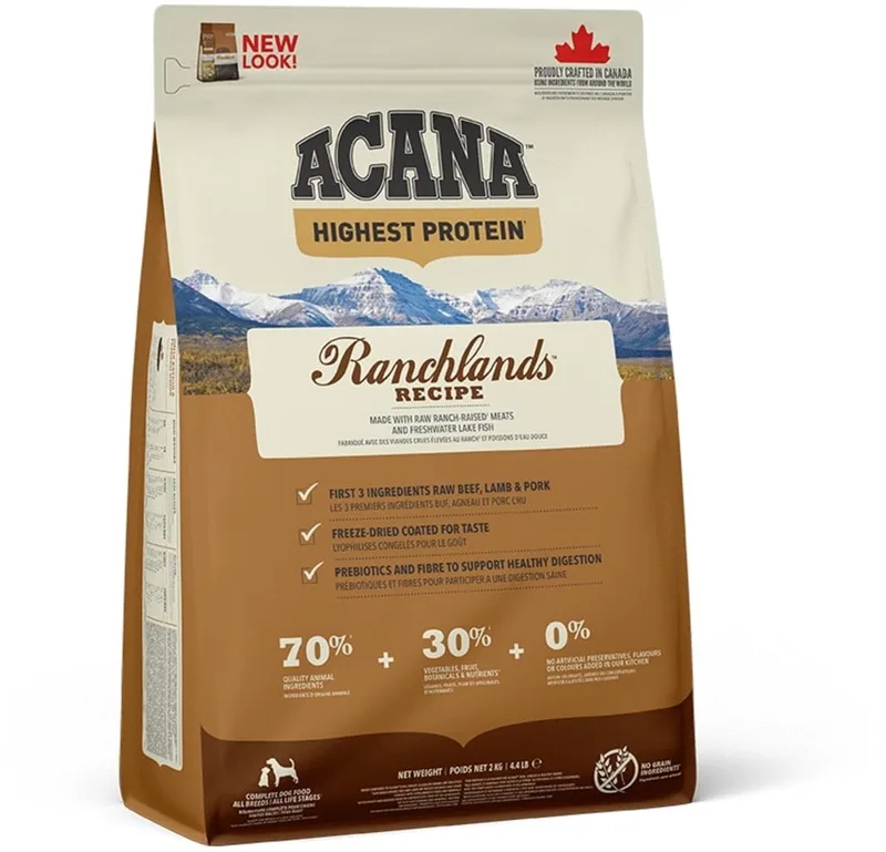 Regionals Ranchlands Dog Rund&Lam&Varken - Hondenvoer - 2 kg de Acana – photo produit