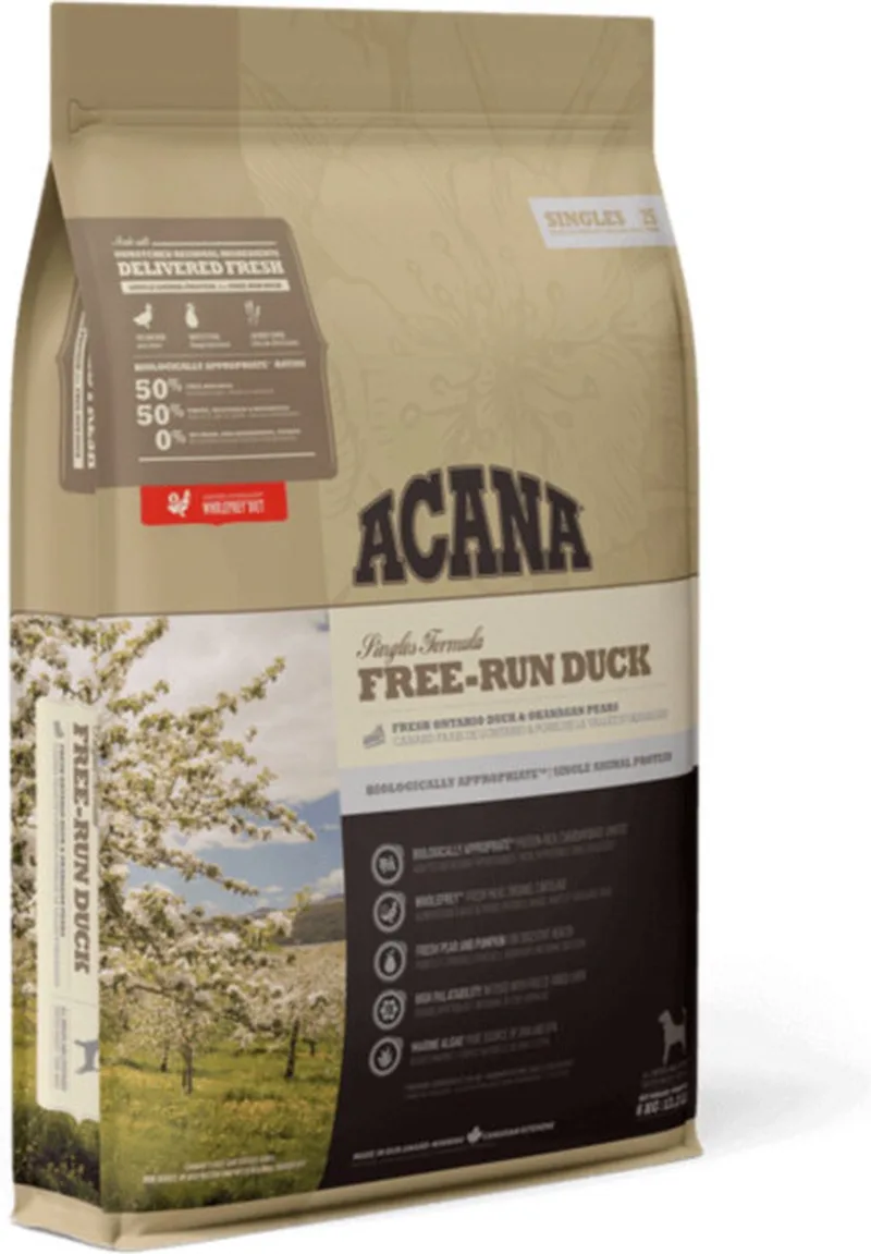Singles Free-run Hondenvoer Duck 6 kg fra Acana – produktbillede
