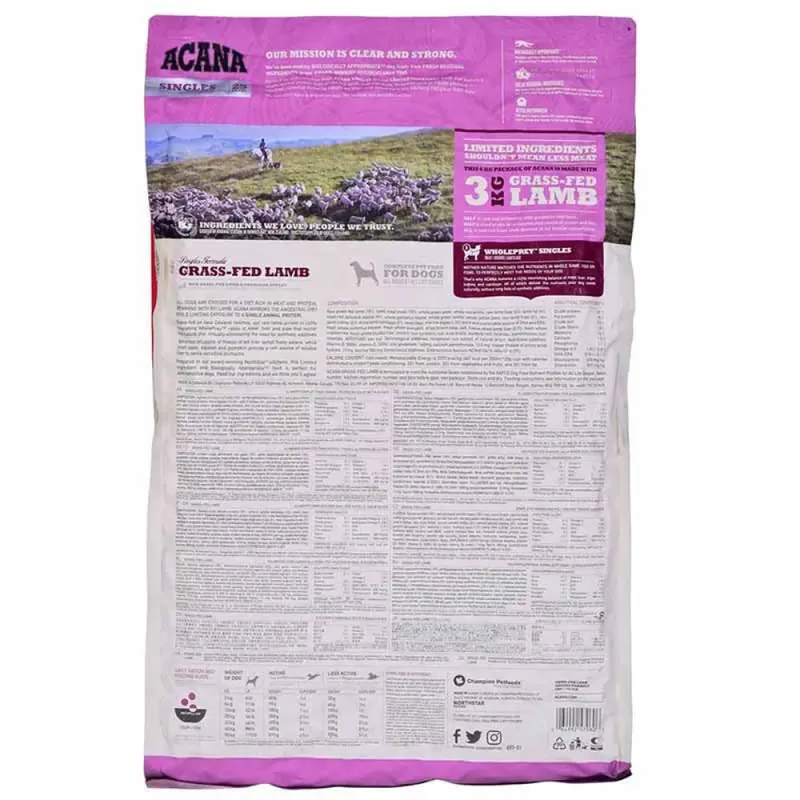 Singles Grass-Fed Lamb Lam&Appel - Hondenvoer - 6 kg by Acana – product photo 2 of 2