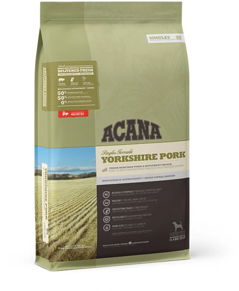 Singles Yorkshire Pork Varken&Pompoen - Hondenvoer - 11.4 kg by Acana – product photo 1 of 2