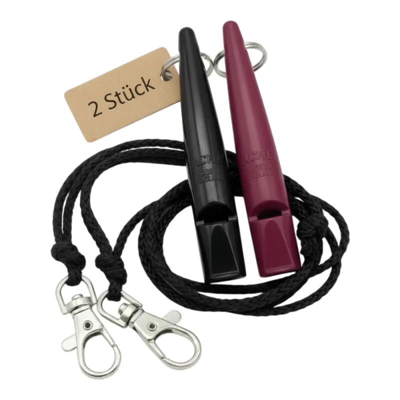 ACME 210.5 Doppelpack Hundepfeife mit Pfeifenband de Acme en Violet, Regular – photo produit