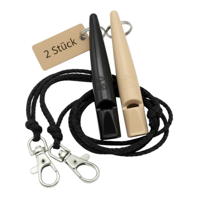 ACME 211.5 Doppelpack Hundepfeife mit Pfeifenband von Acme in Beige, Regular – Produktfoto