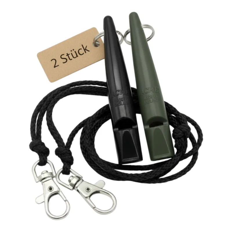 ACME 211.5 Doppelpack Hundepfeife mit Pfeifenband van Acme in Khaki, Regular – productfoto