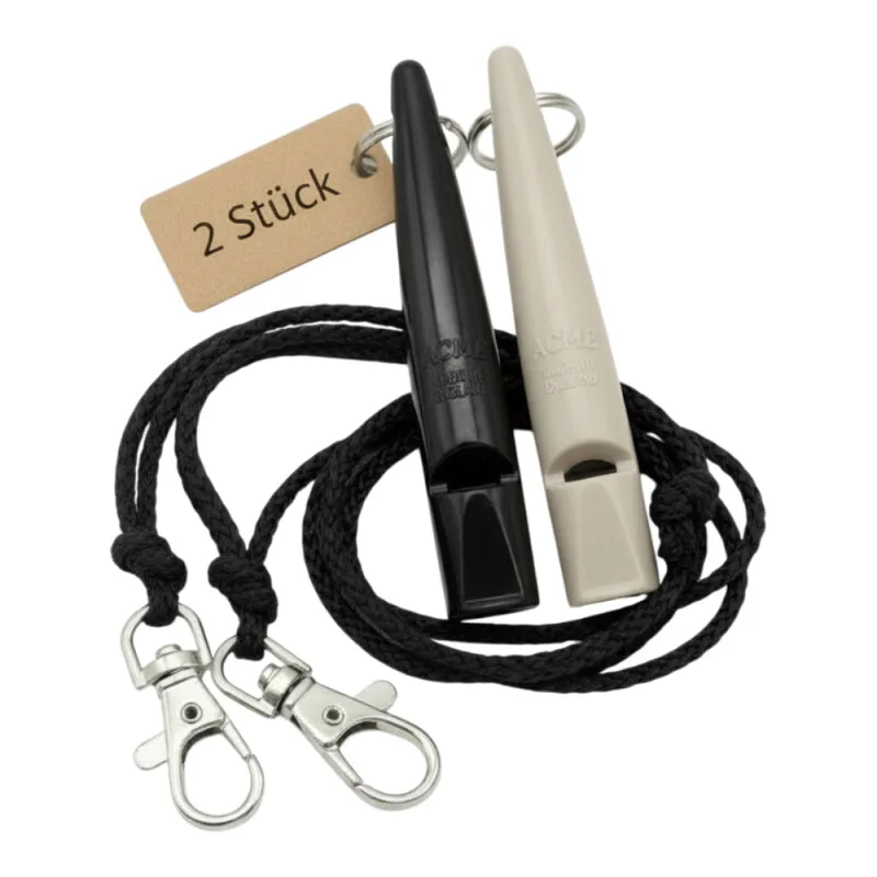ACME 211.5 Doppelpack Hundepfeife mit Pfeifenband von Acme in Taupe, Regular – Produktfoto