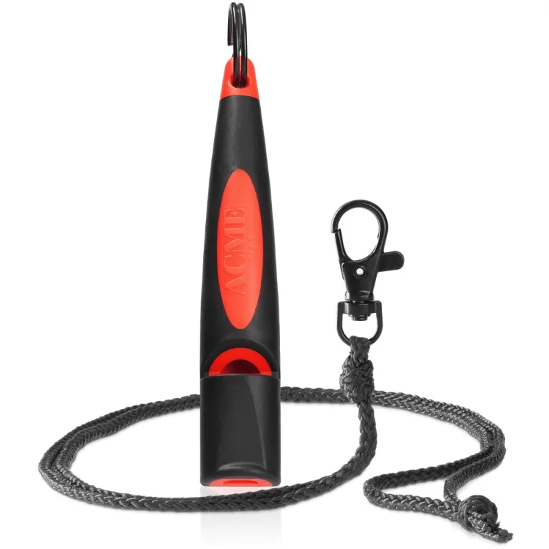 ALPHA Hundepfeife No. 210.5 mit Pfeifenband schwarz/ orange från Acme i Svart, Orange, Regular – produktbild