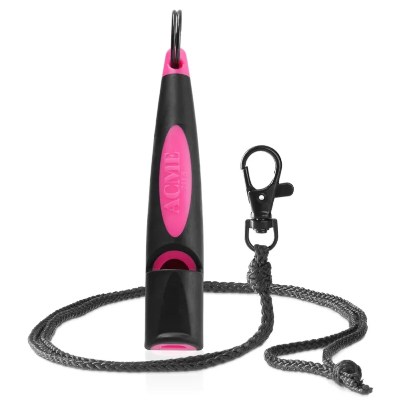 ALPHA Hundepfeife No. 210.5 mit Pfeifenband schwarz/ rosa by Acme in Black, Pink, Regular – product photo