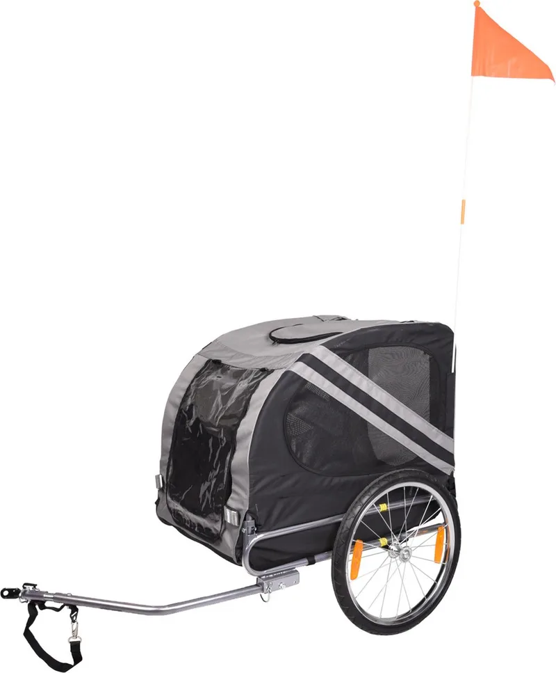 Fietskar - Hondenfietskar - 138x71x90 cm Zwart von Adori in Grau – Produktfoto