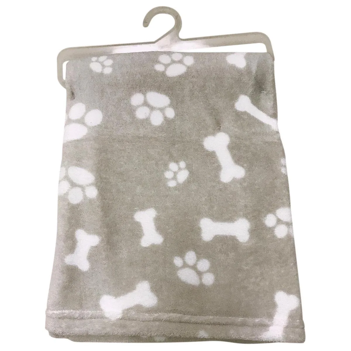 Fleece Deken - Hondendeken - 100x75 cm 175 g Wit de Adori en Beige – photo produit